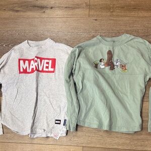 Marvel Kids Long Sleeve Tees in Gray and Green